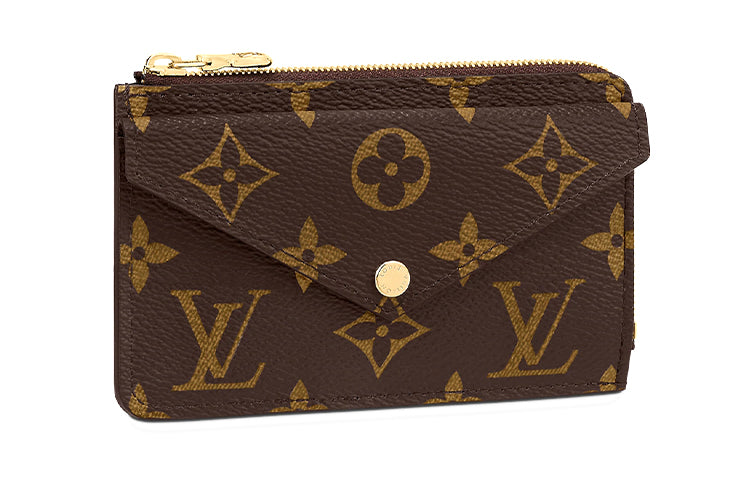 LOUIS VUITTON Recto Verso Monogram Coated Canvas Mini Coin and Card Holder in Brown - M69431