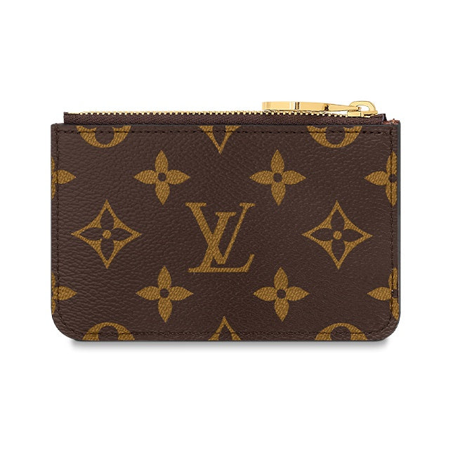 LOUIS VUITTON Romy Monogram Canvas Zip Coin and Card Holder in Brown - M81880