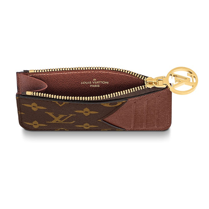 LOUIS VUITTON Romy Monogram Canvas Zip Coin and Card Holder in Brown - M81880