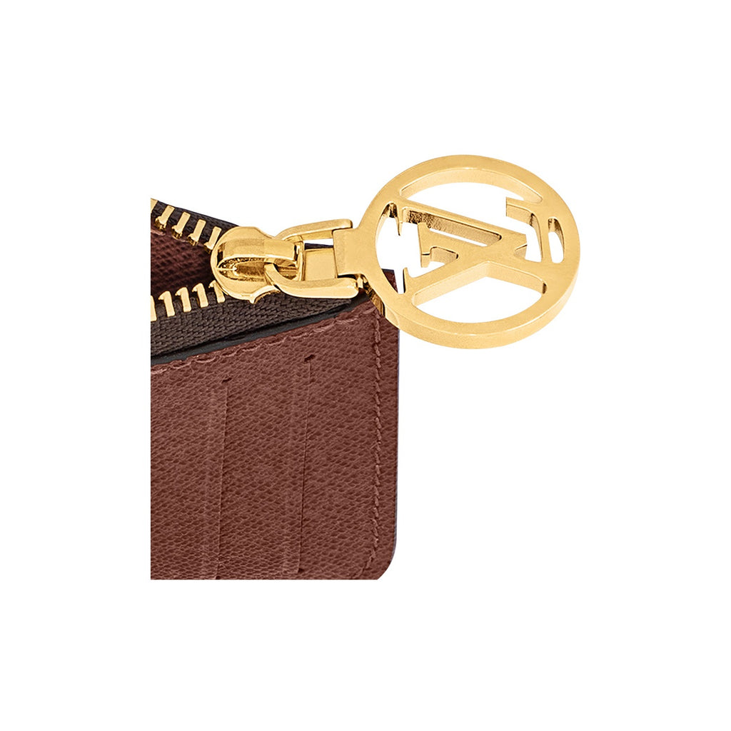LOUIS VUITTON Romy Monogram Canvas Zip Coin and Card Holder in Brown - M81880