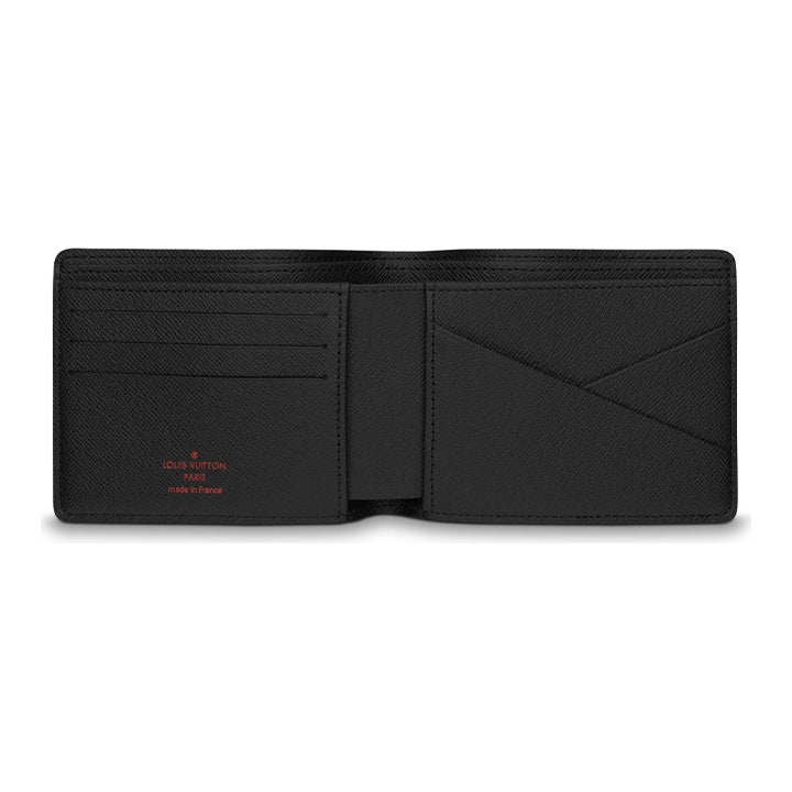 LOUIS VUITTON Multiple Checkered Canvas and Leather Compact Bifold Wallet in Brown - N60895