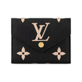 LOUIS VUITTON Victorine Monogram Empreinte Cowhide Leather Compact Folding Wallet in Black - M80968