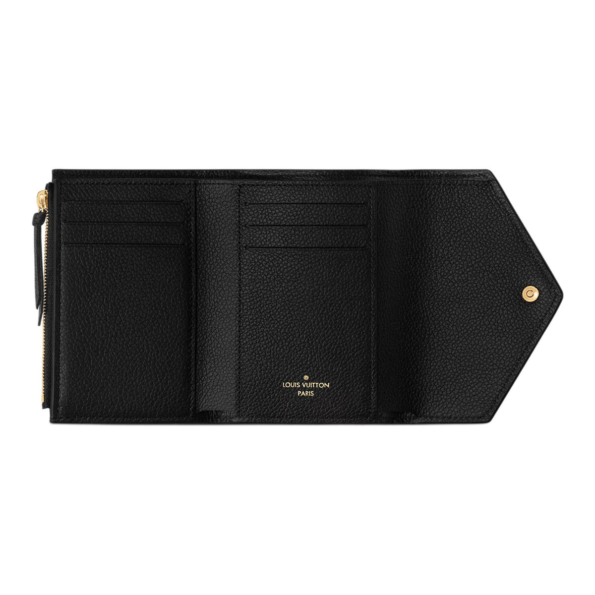 LOUIS VUITTON Victorine Monogram Empreinte Cowhide Leather Compact Folding Wallet in Black - M80968
