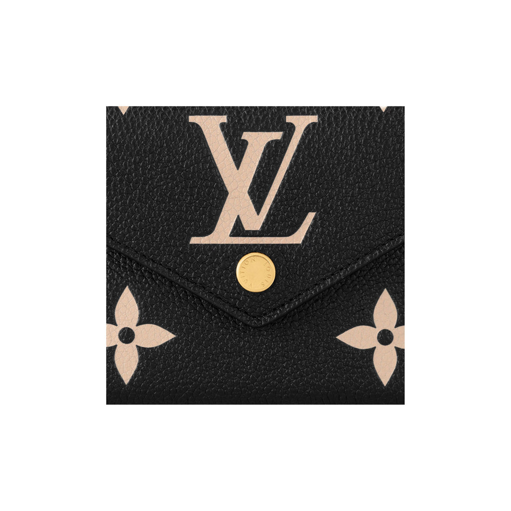 LOUIS VUITTON Victorine Monogram Empreinte Cowhide Leather Compact Folding Wallet in Black - M80968