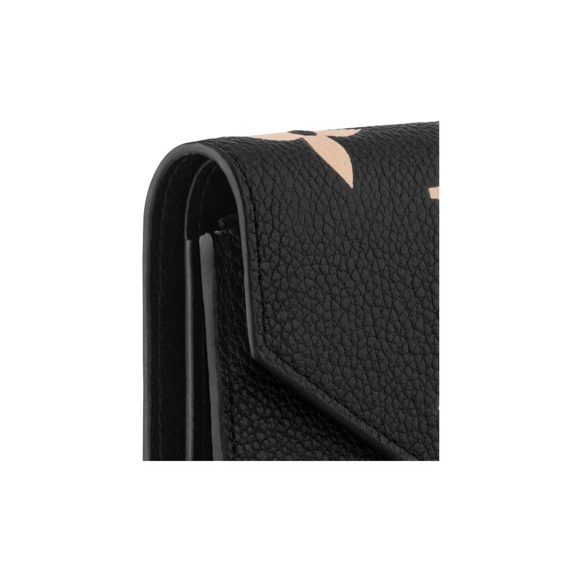 LOUIS VUITTON Victorine Monogram Empreinte Cowhide Leather Compact Folding Wallet in Black - M80968