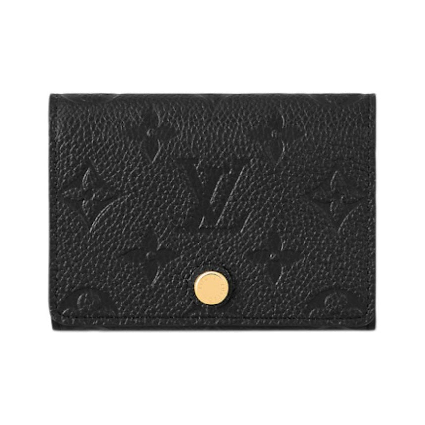LOUIS VUITTON Monogram Cowhide Leather Business Card Holder in Black - M58456