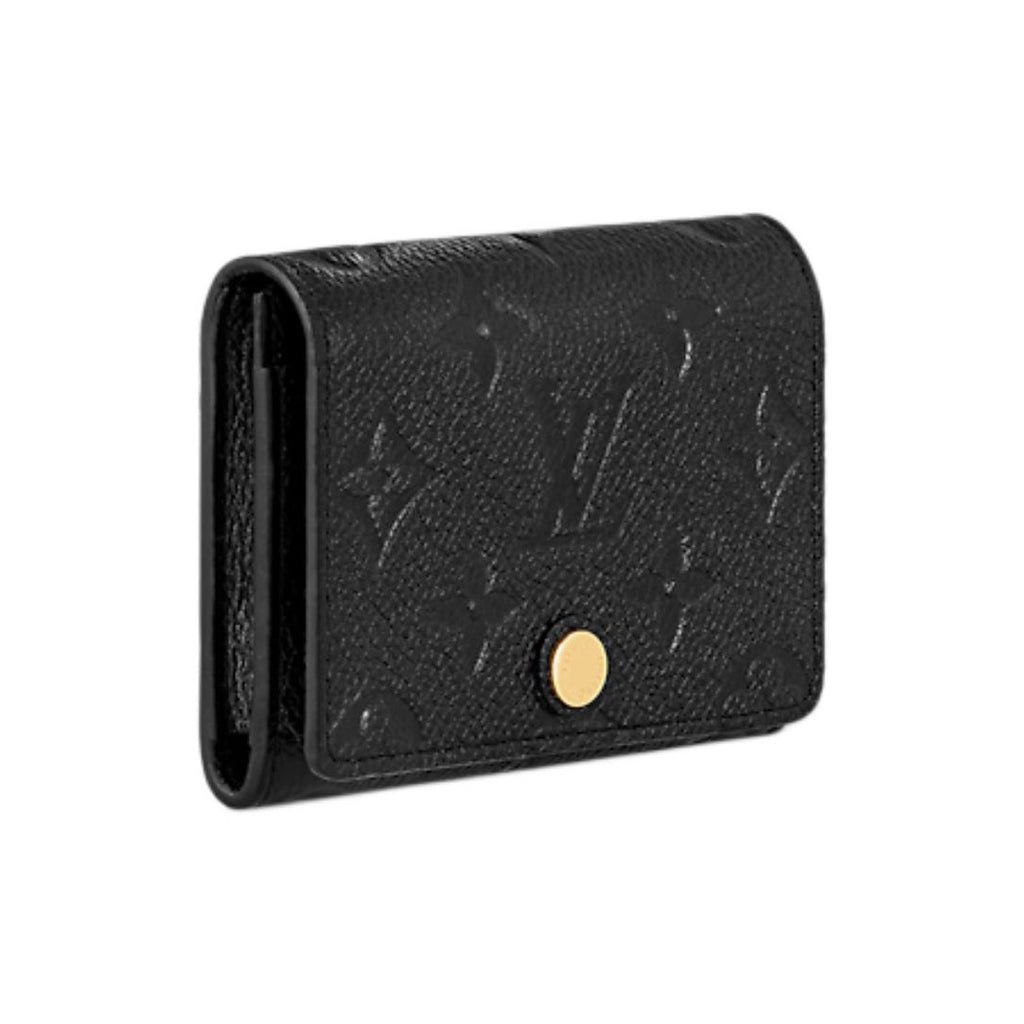 LOUIS VUITTON Monogram Cowhide Leather Business Card Holder in Black - M58456