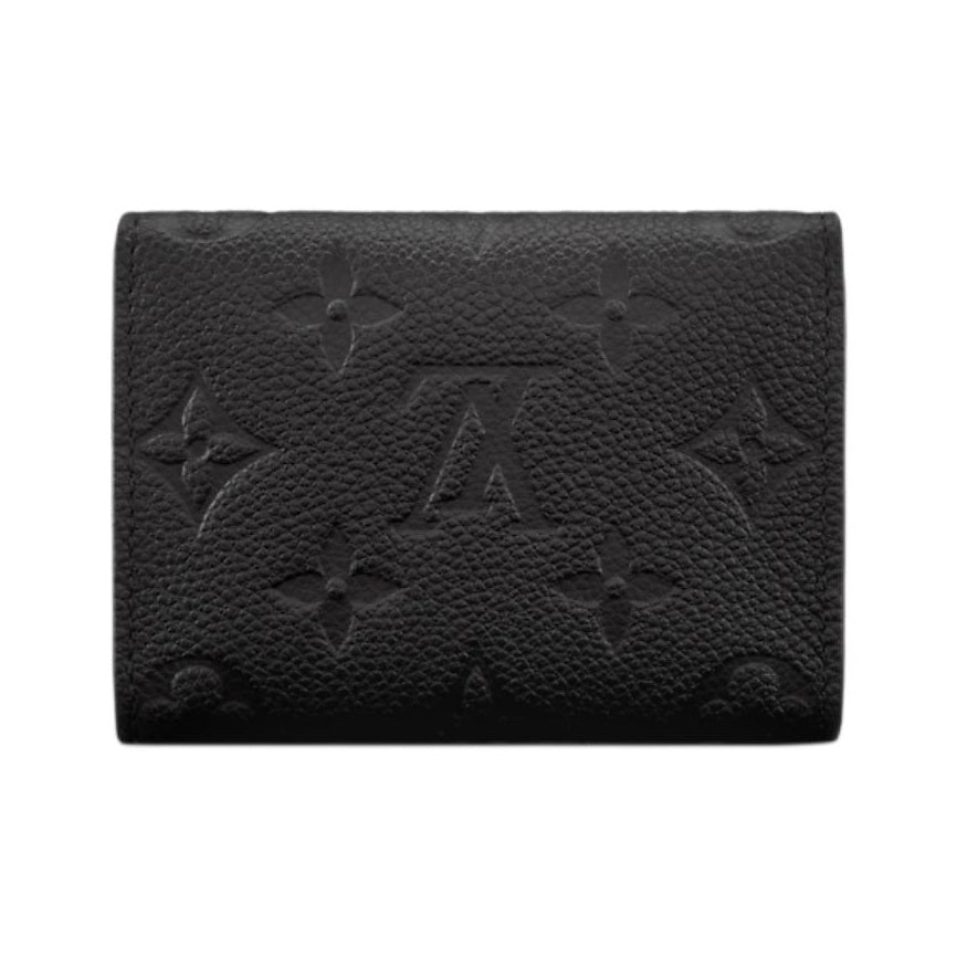 LOUIS VUITTON Monogram Cowhide Leather Business Card Holder in Black - M58456