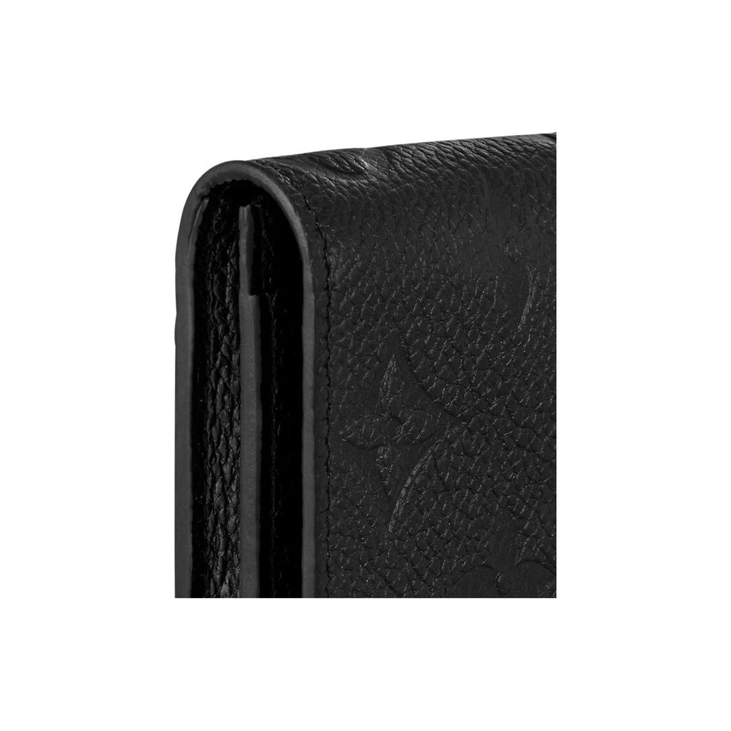 LOUIS VUITTON Monogram Cowhide Leather Business Card Holder in Black - M58456