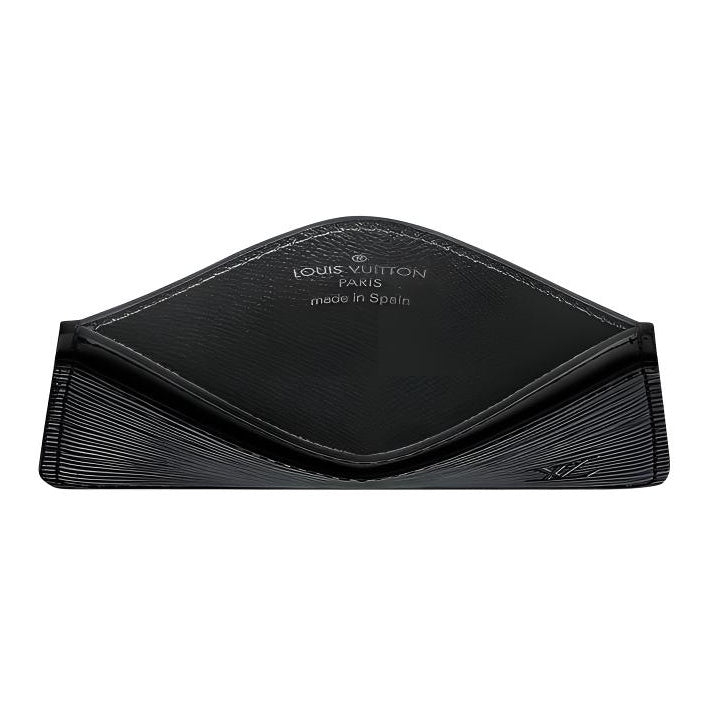 LOUIS VUITTON Solid Color Leather Card Holder in Black - M63512