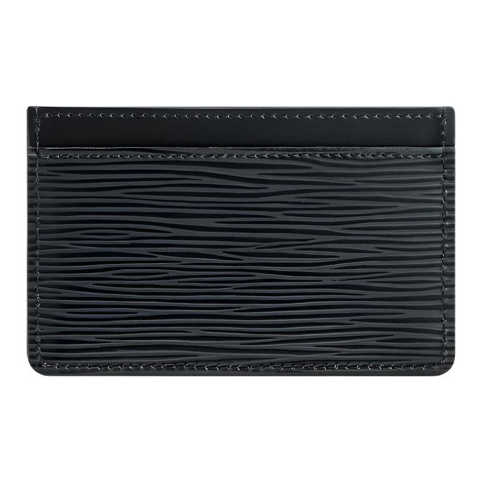LOUIS VUITTON Solid Color Leather Card Holder in Black - M63512