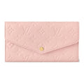 LOUIS VUITTON Sarah Letter-Embossed Leather Snap Wallet in Pink - M83443