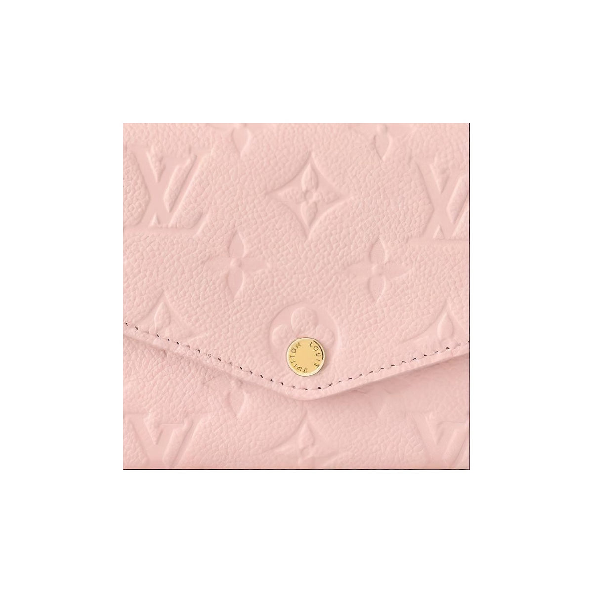 LOUIS VUITTON Sarah Letter-Embossed Leather Snap Wallet in Pink - M83443