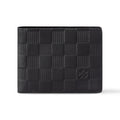 LOUIS VUITTON Multiple Damier Infini Leather Compact Folding Wallet in Black - N63124
