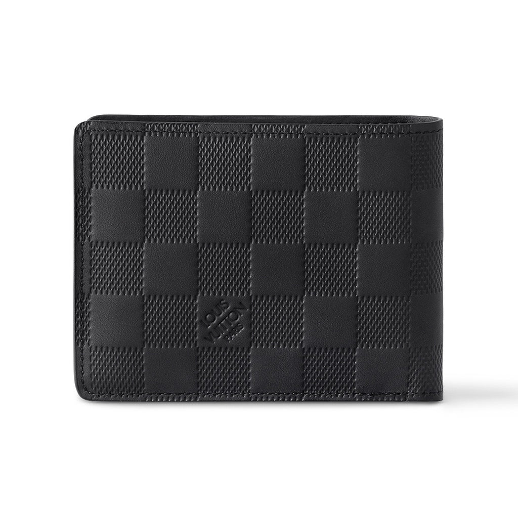 LOUIS VUITTON Multiple Damier Infini Leather Compact Folding Wallet in Black - N63124