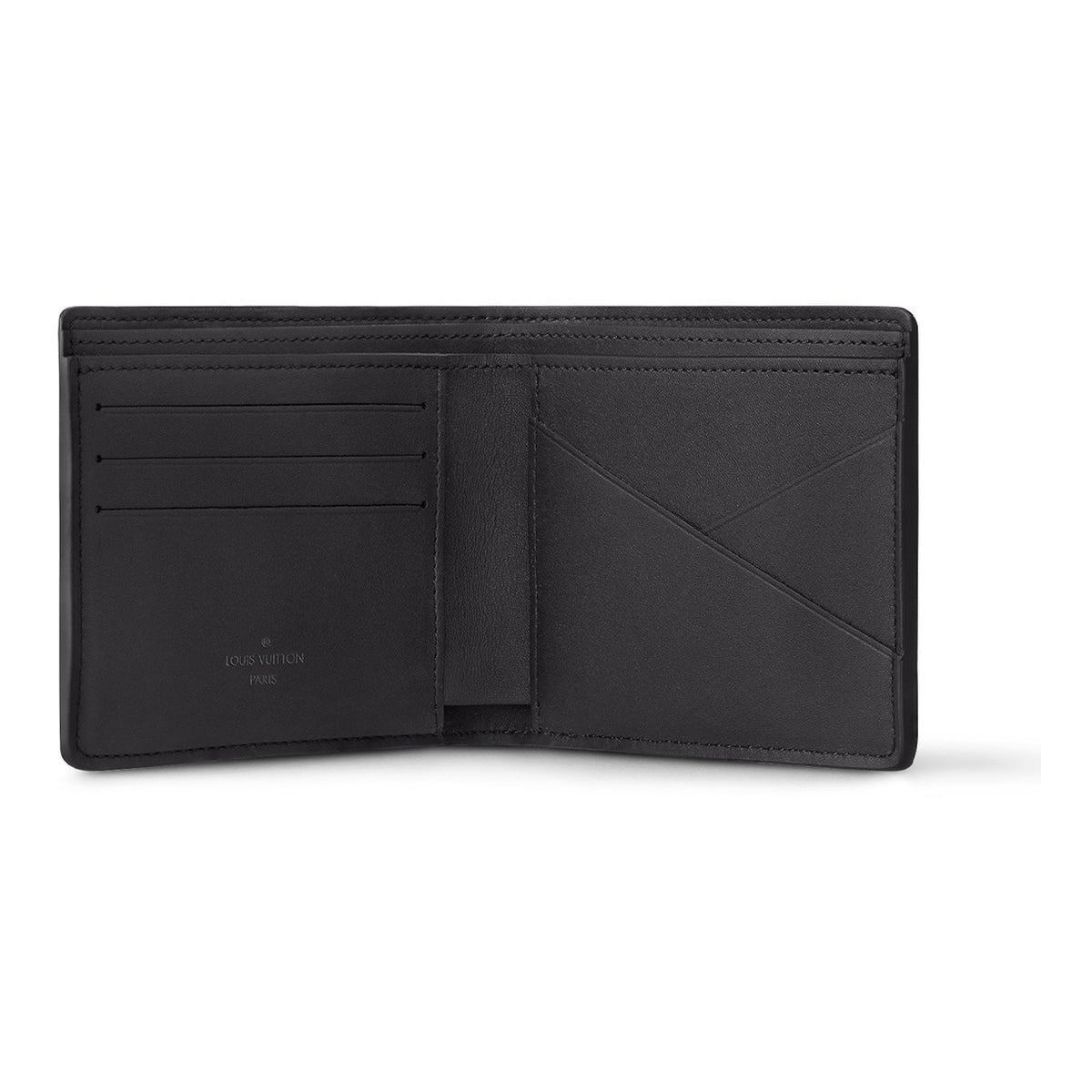 LOUIS VUITTON Multiple Damier Infini Leather Compact Folding Wallet in Black - N63124