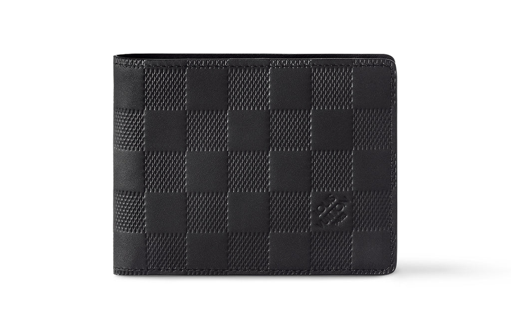 LOUIS VUITTON Multiple Damier Infini Leather Compact Folding Wallet in Black - N63124