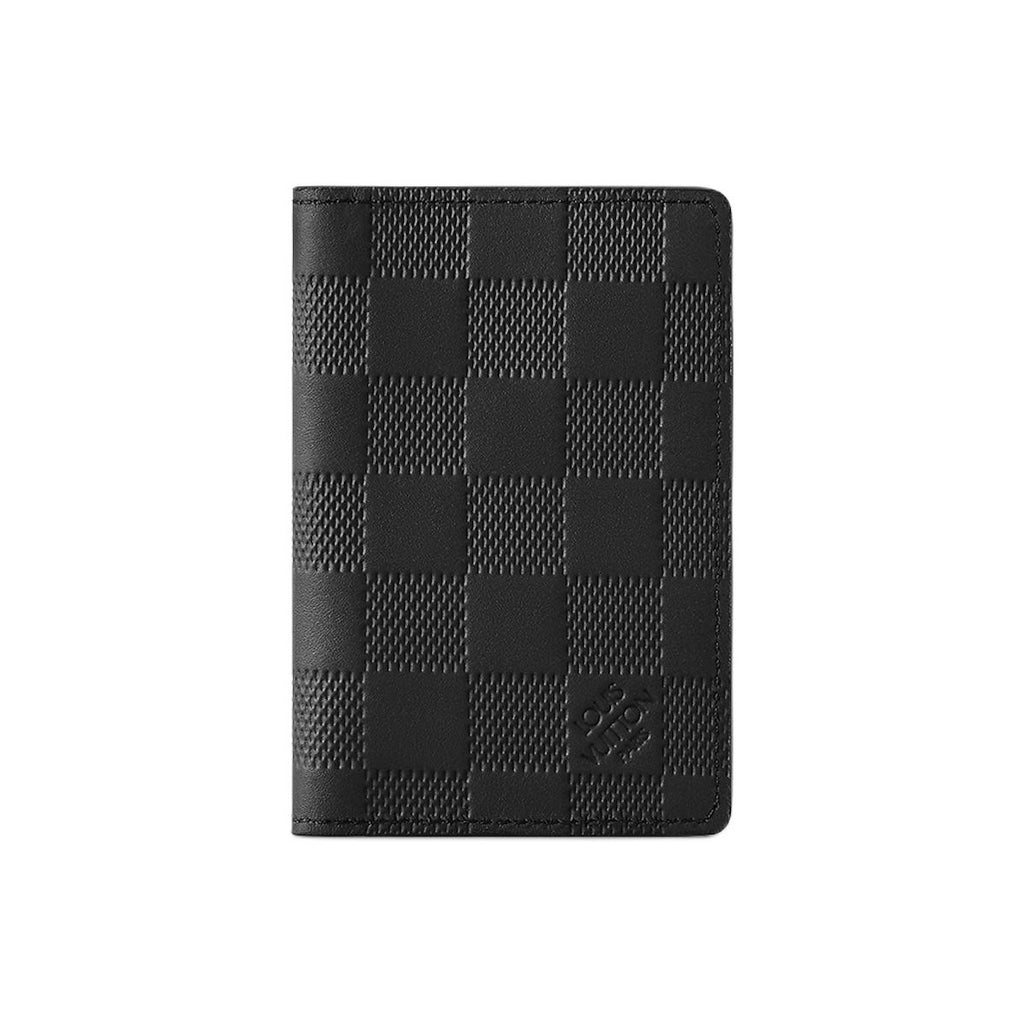 LOUIS VUITTON Infini Leather Wallet and Card Holder in Black - N63197