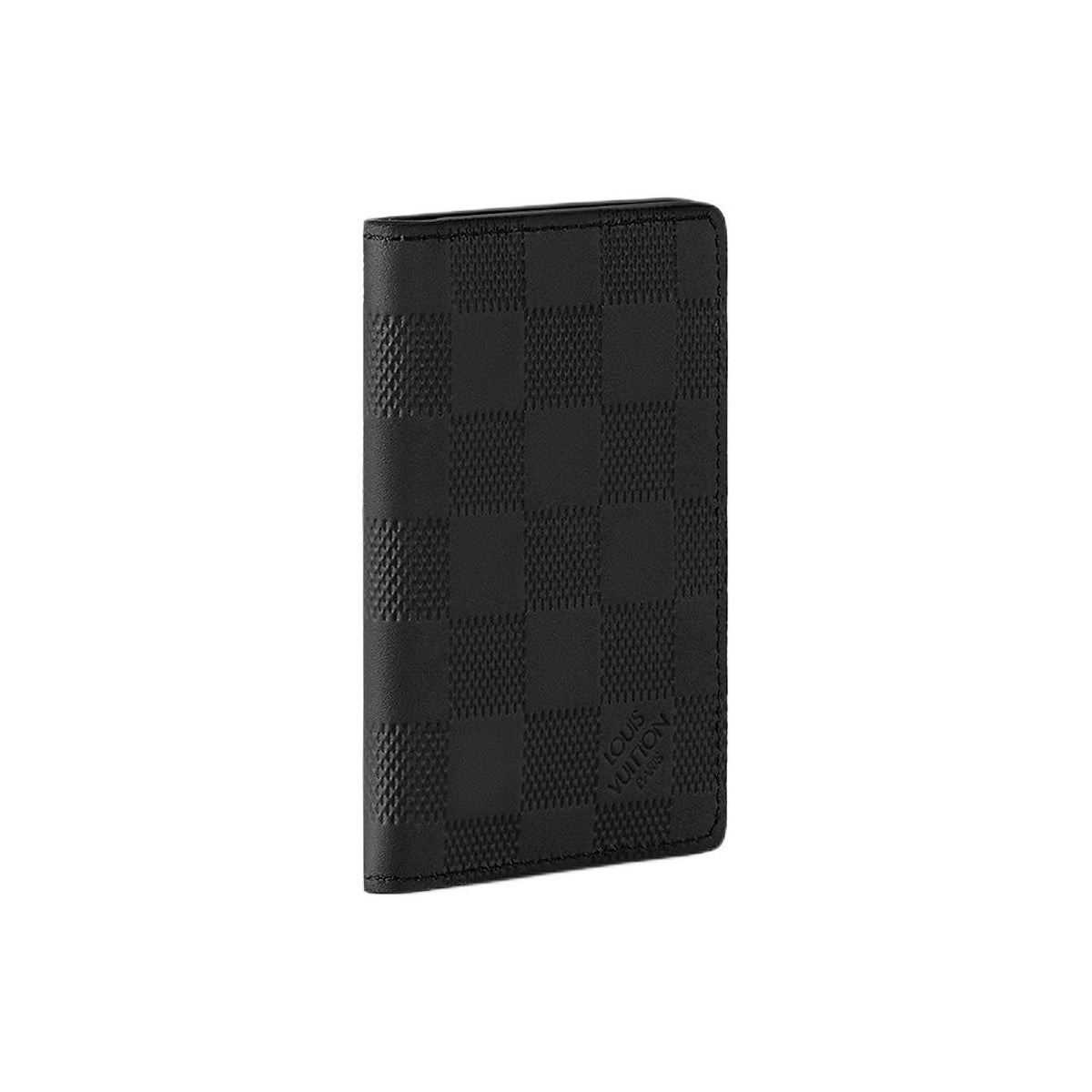 LOUIS VUITTON Infini Leather Wallet and Card Holder in Black - N63197