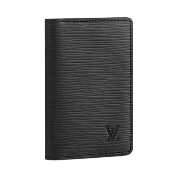 LOUIS VUITTON Epi Cowhide Leather Pocket Wallet and Card Holder in Black - M60642