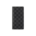 LOUIS VUITTON Brazza Checkered Cowhide Leather Long Wallet in Black - N62665