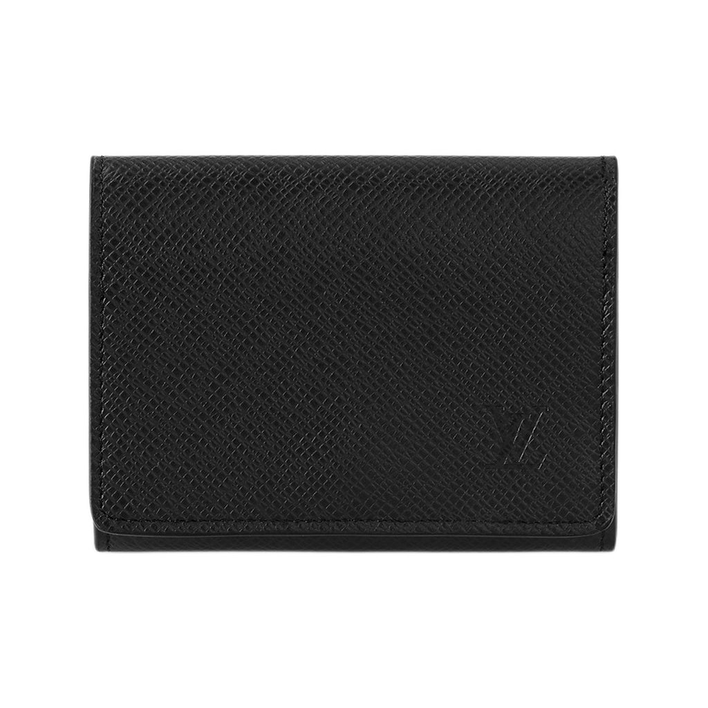 LOUIS VUITTON Envelope Business Card Holder in Black Taiga and Epi Leather - M64595