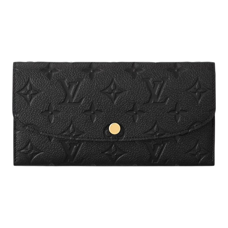 LOUIS VUITTON Emilie Calfskin Folding Wallet in Black - M62369