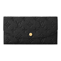 LOUIS VUITTON Emilie Calfskin Folding Wallet in Black - M62369