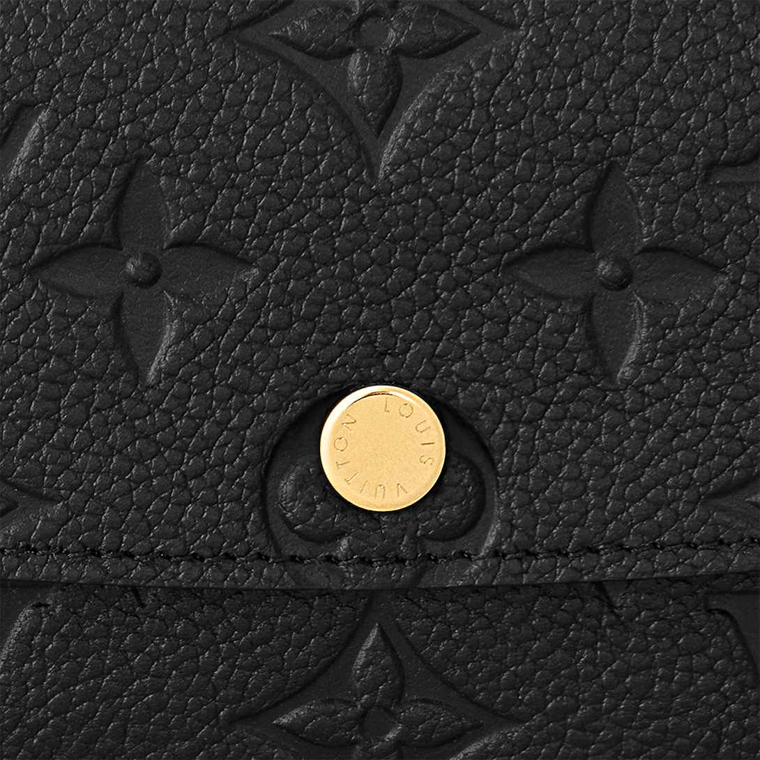 LOUIS VUITTON Emilie Calfskin Folding Wallet in Black - M62369