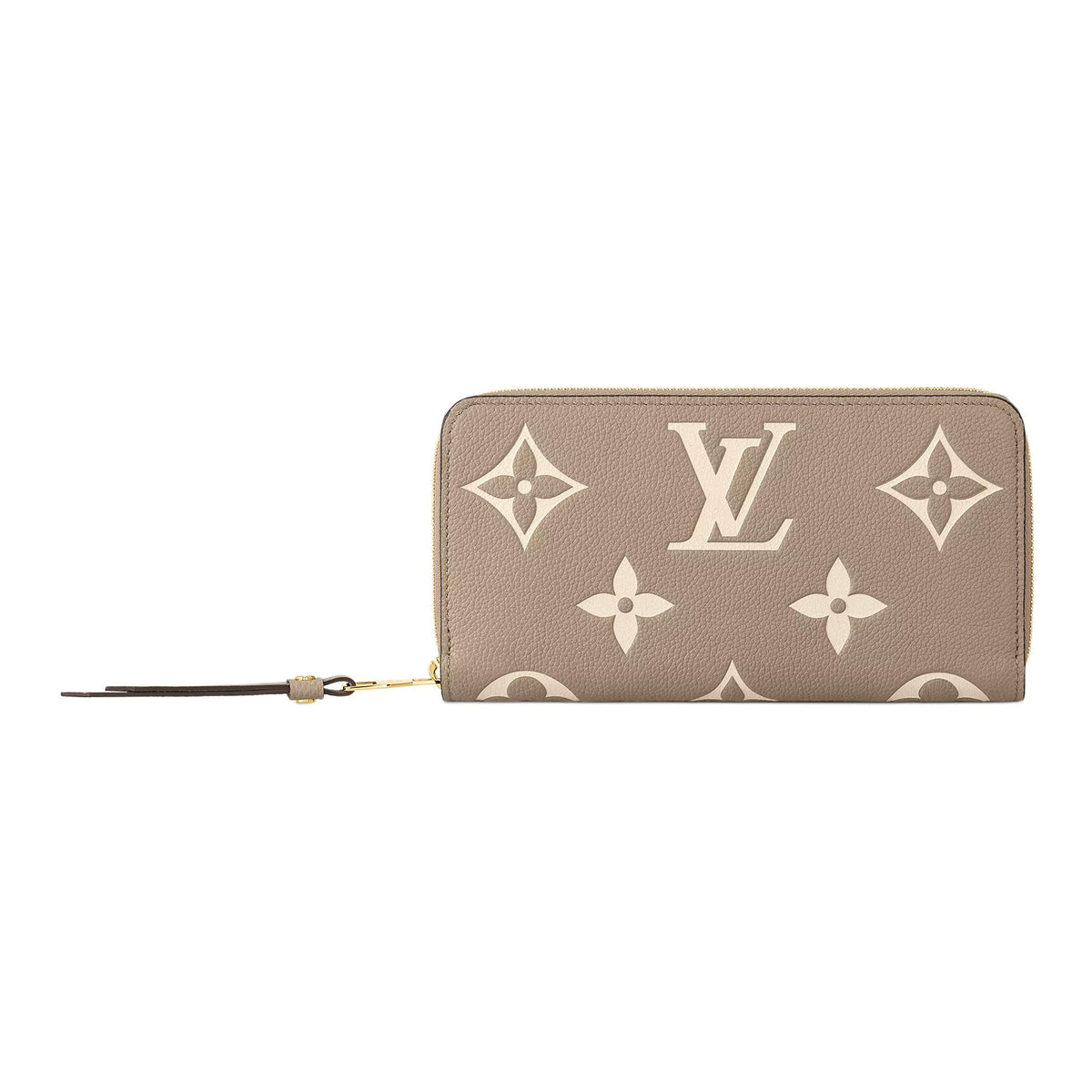 LOUIS VUITTON Zippy Monogram Empreinte Cowhide Leather Zip Wallet in Off-White - M69794