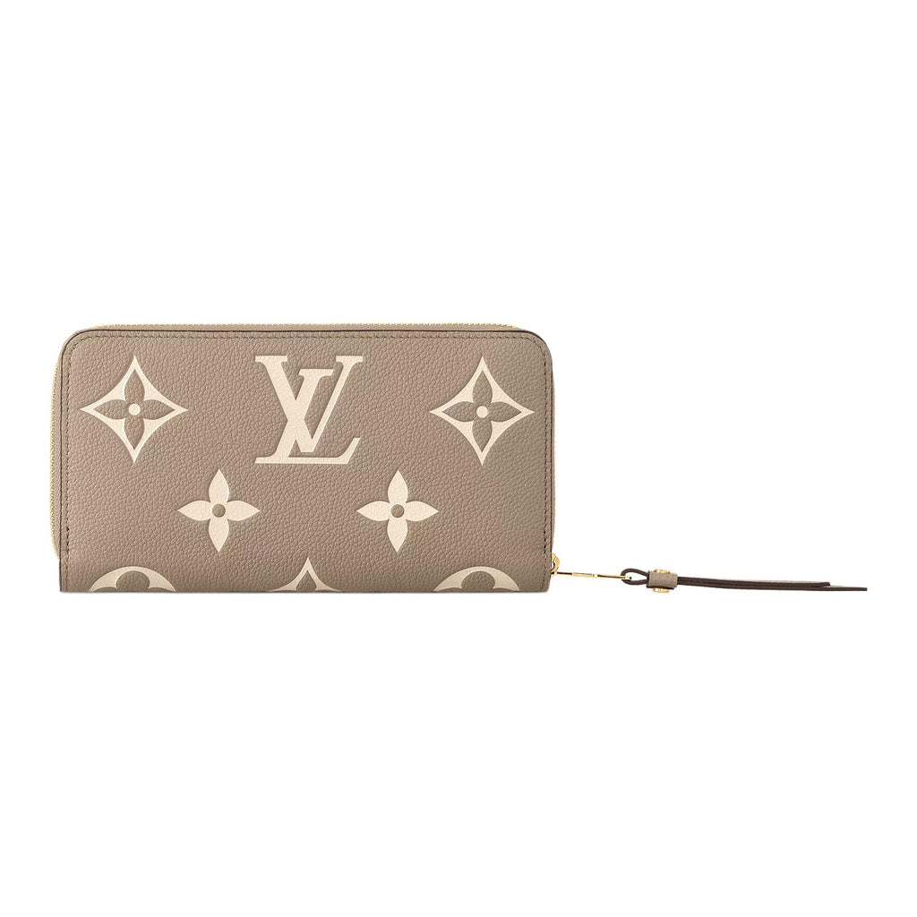 LOUIS VUITTON Zippy Monogram Empreinte Cowhide Leather Zip Wallet in Off-White - M69794