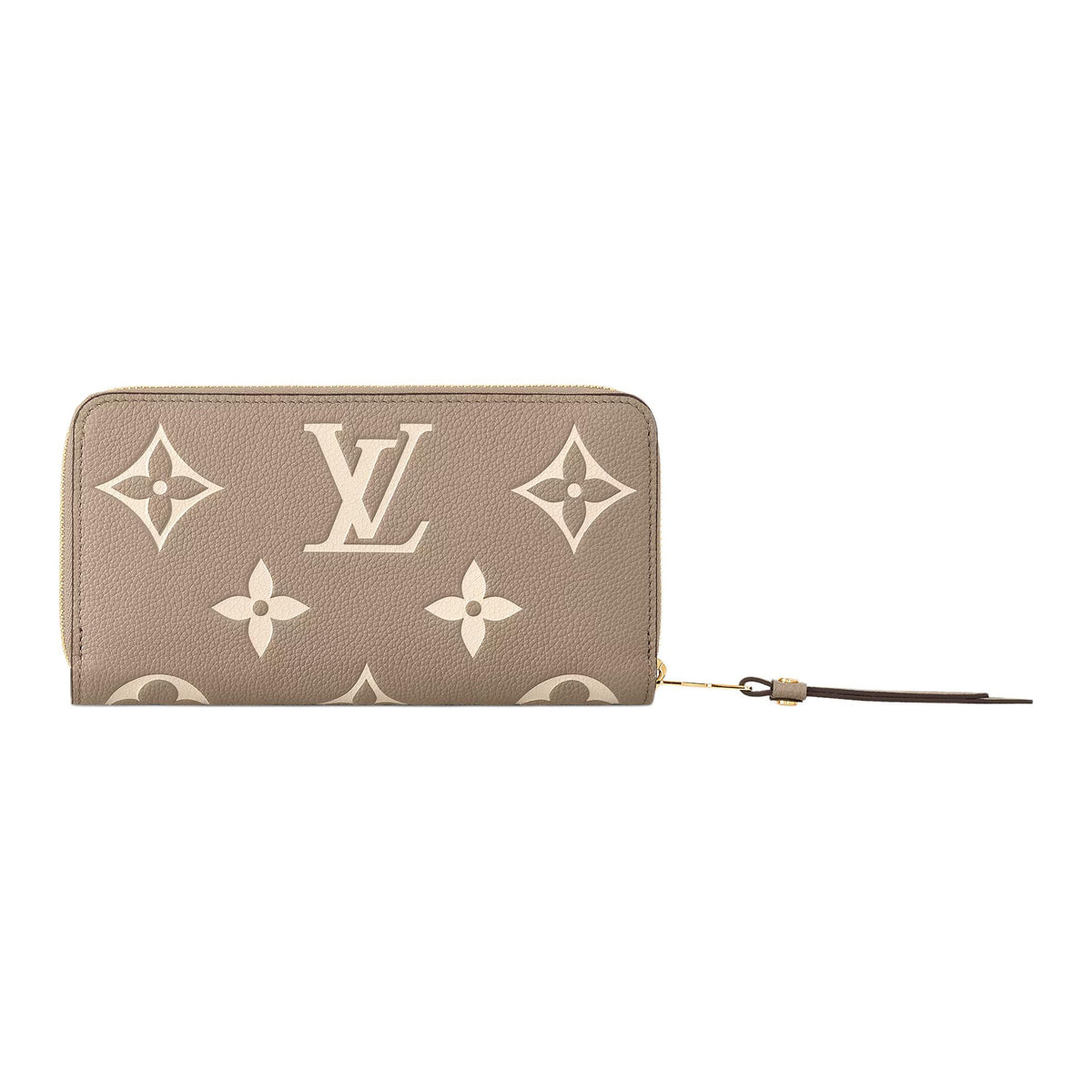 LOUIS VUITTON Zippy Monogram Empreinte Cowhide Leather Zip Wallet in Off-White - M69794