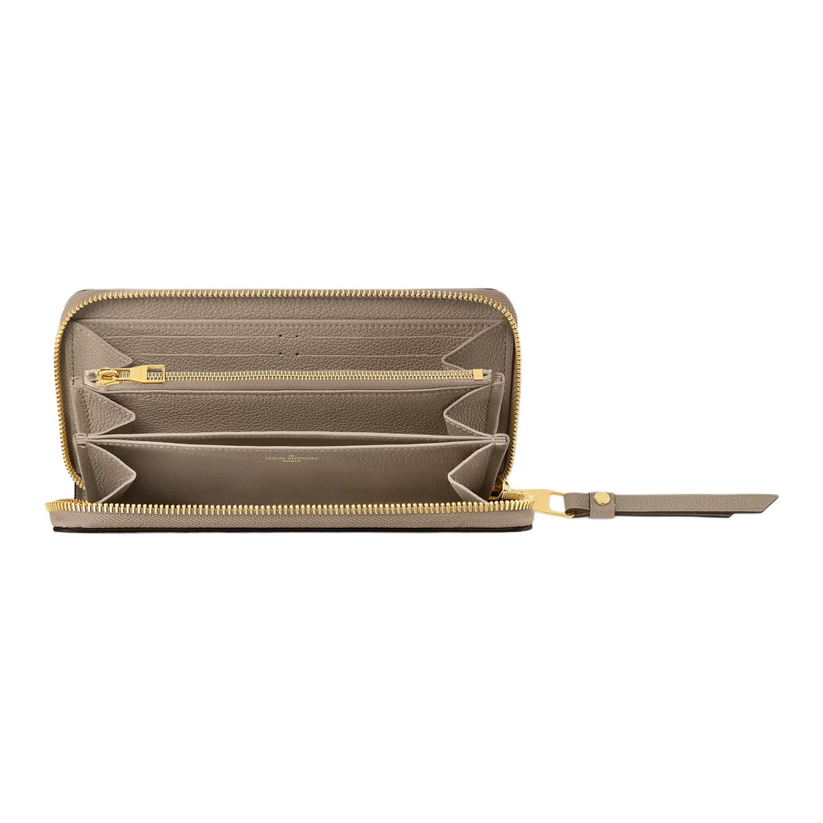 LOUIS VUITTON Zippy Monogram Empreinte Cowhide Leather Zip Wallet in Off-White - M69794