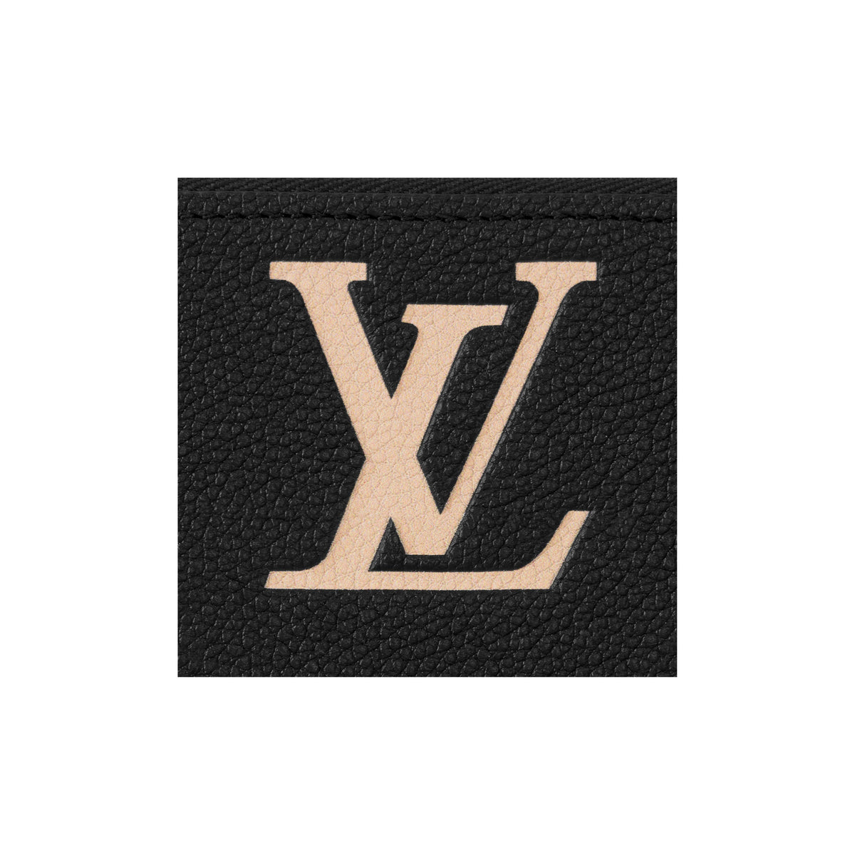 LOUIS VUITTON Zippy Monogram Empreinte Cowhide Leather Zip Wallet in Black and Beige - M80481