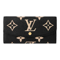 LOUIS VUITTON Emilie Monogram Embossed Cowhide Leather Snap Wallet in Black - M83138