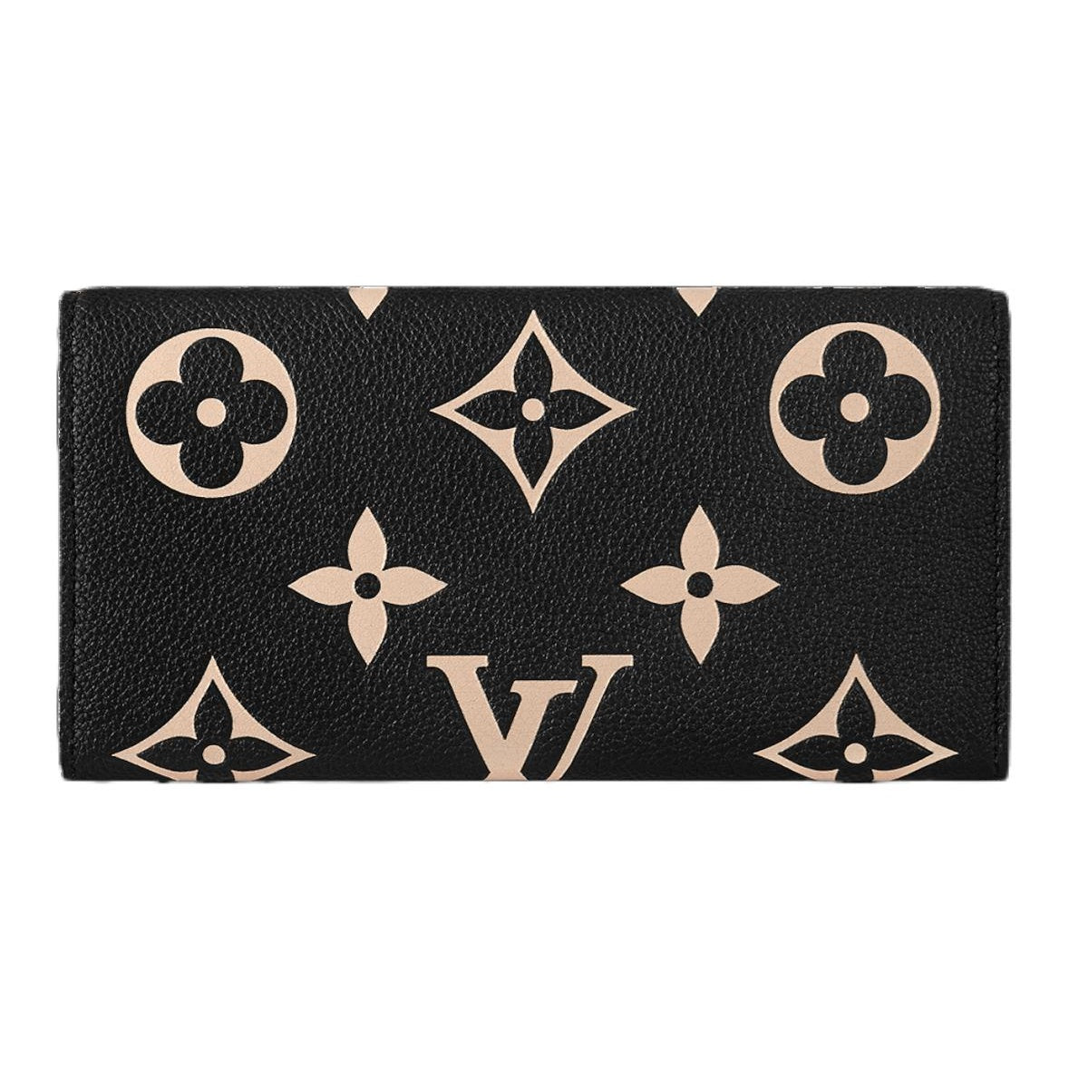 LOUIS VUITTON Emilie Monogram Embossed Cowhide Leather Snap Wallet in Black - M83138