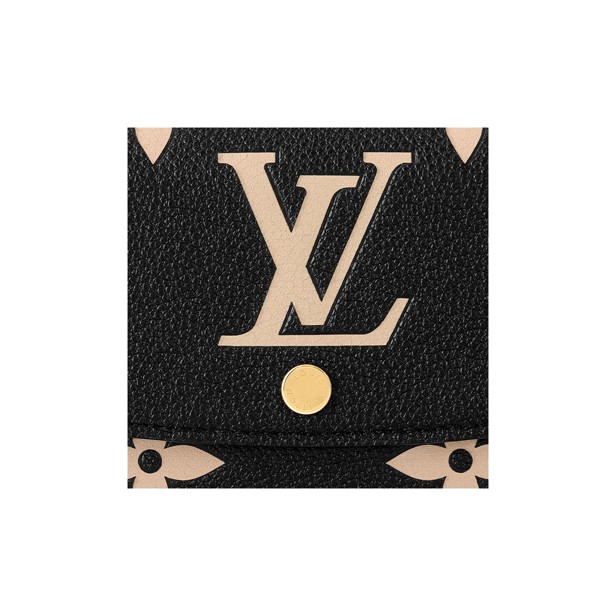 LOUIS VUITTON Emilie Monogram Embossed Cowhide Leather Snap Wallet in Black - M83138
