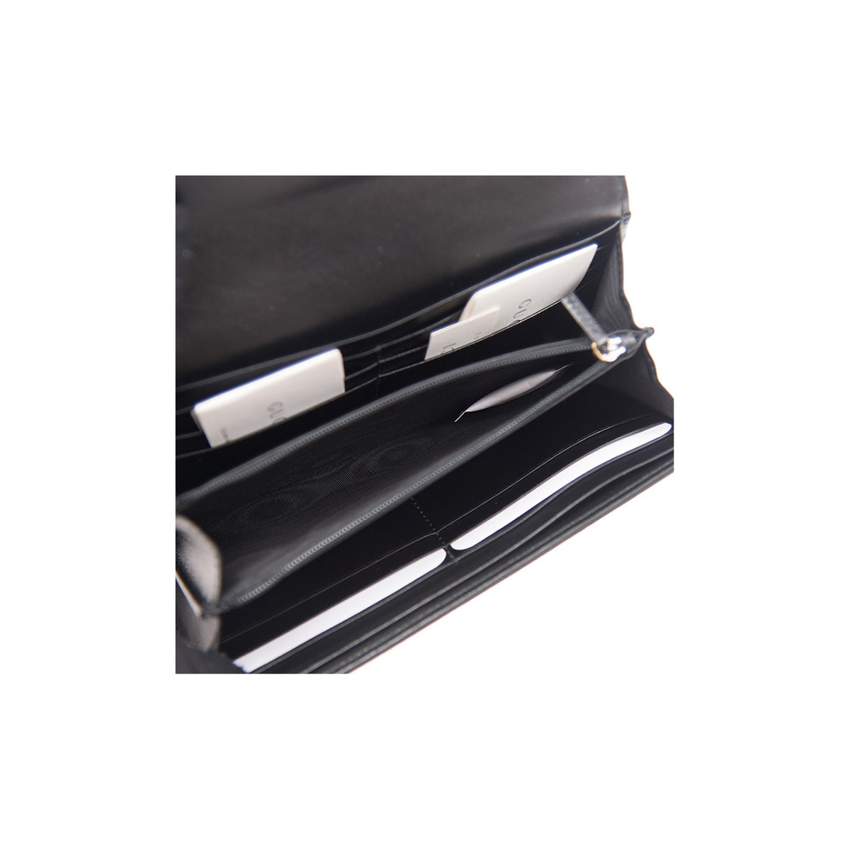 GUCCI GG Marmont Quilted Leather Long Snap Wallet in Black - 443436