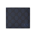 GUCCI Ceramic-Effect GG Print Leather Wallet in Dark Blue - 768243