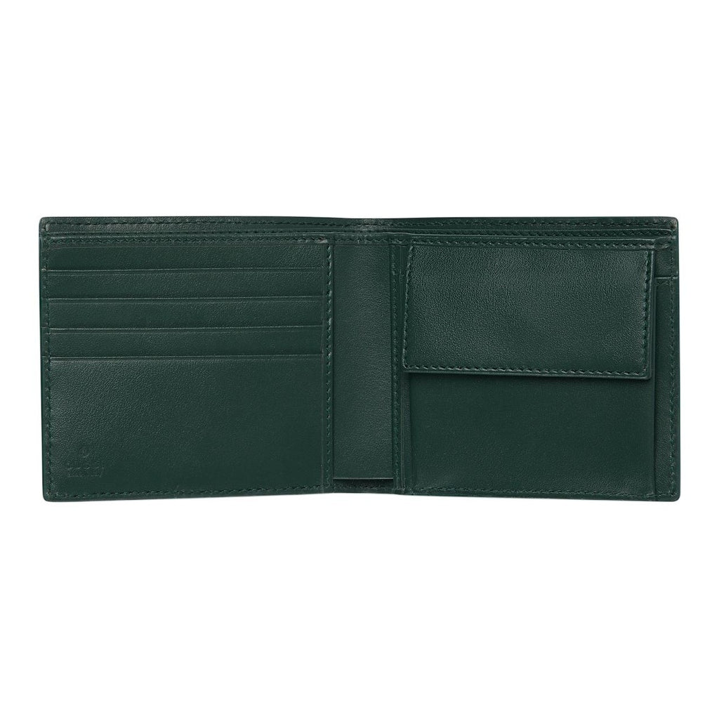 GUCCI Ceramic-Effect GG Print Leather Wallet in Dark Blue - 768243