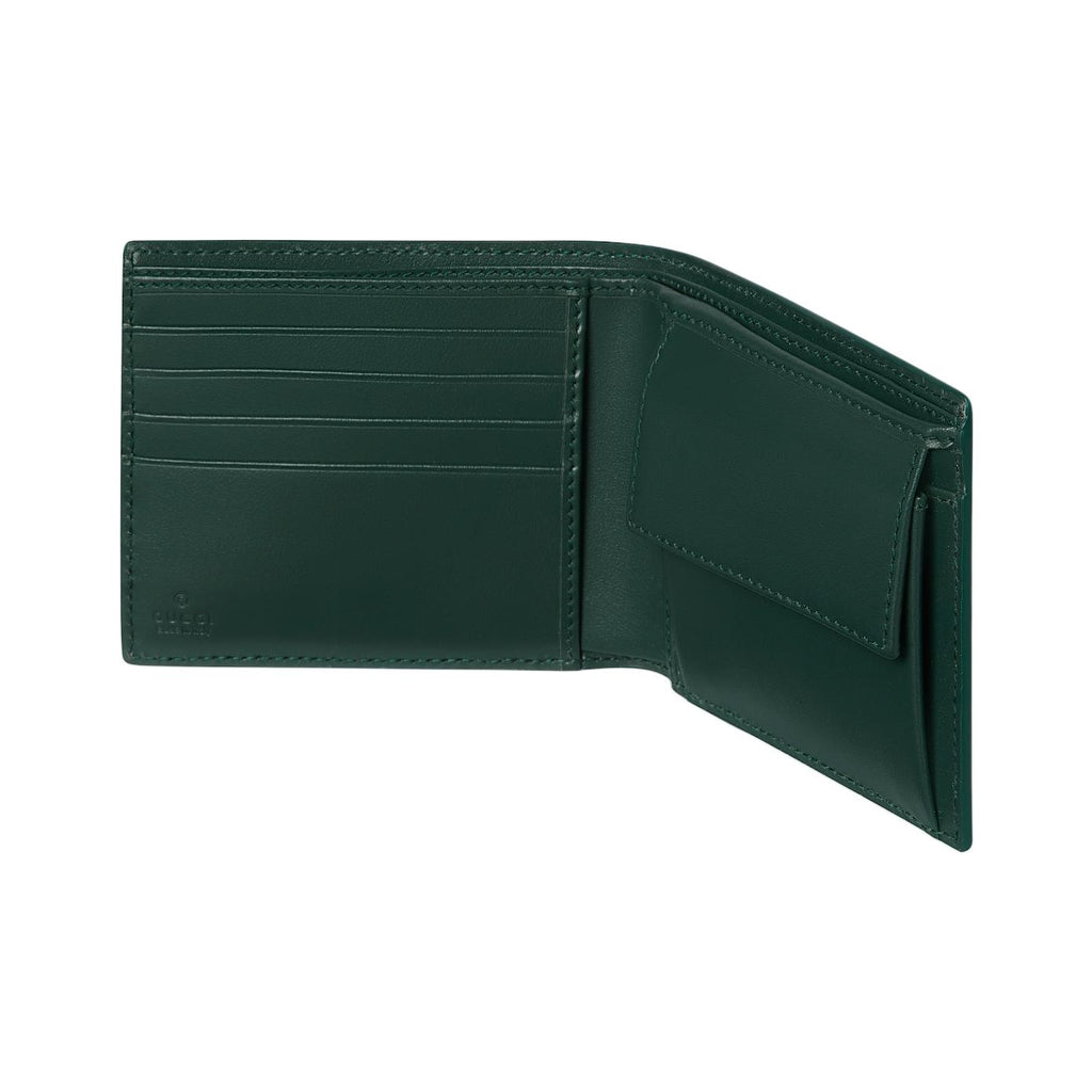 GUCCI Ceramic-Effect GG Print Leather Wallet in Dark Blue - 768243