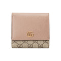 GUCCI GG Marmont Monogram Canvas and Leather Wallet in Ebony and Beige - 598587