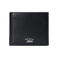 GUCCI Lira Letter-Print Grained Sheepskin Leather Bifold Wallet in Black - 867314