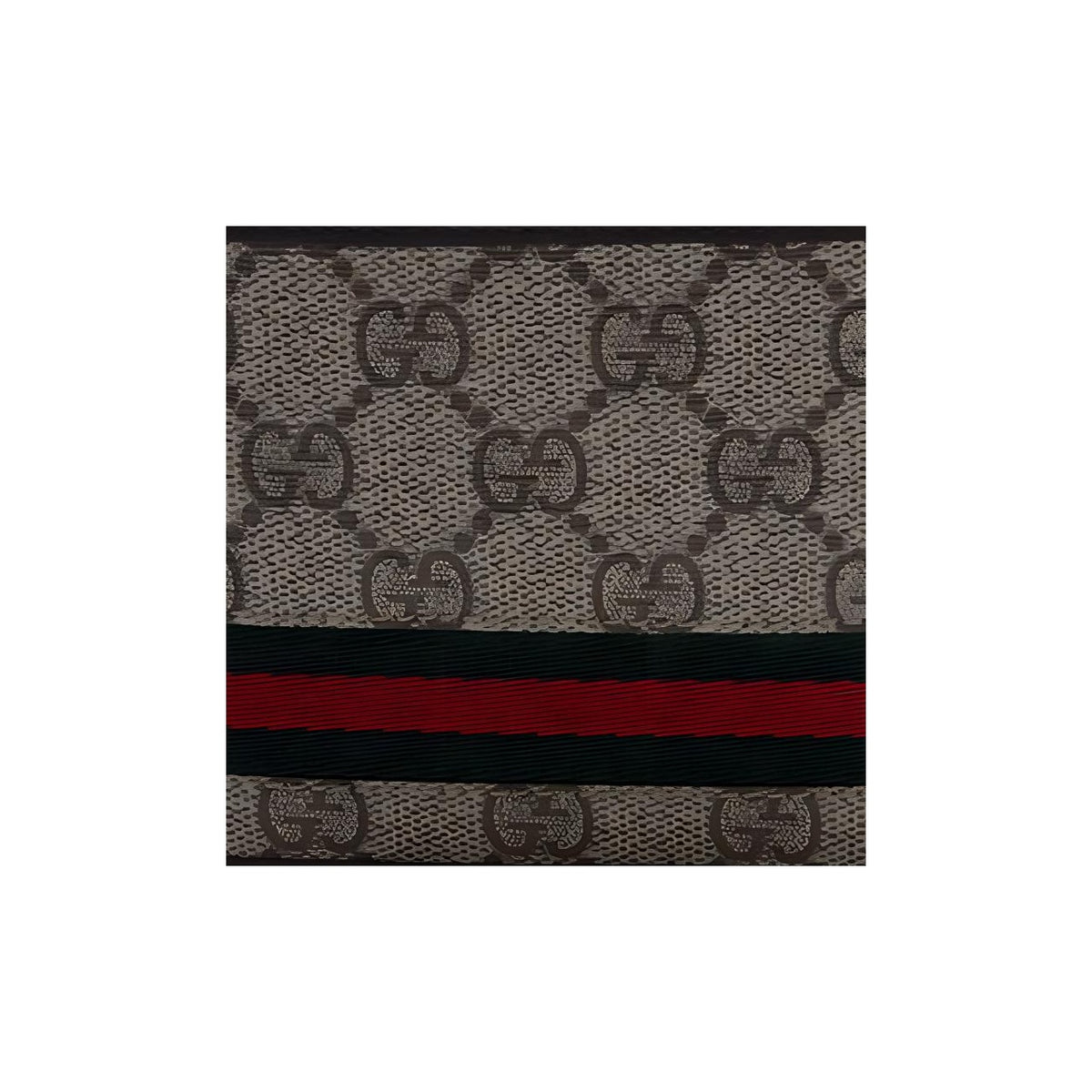 GUCCI Monogram Canvas and Leather Compact Wallet in Brown - 138042