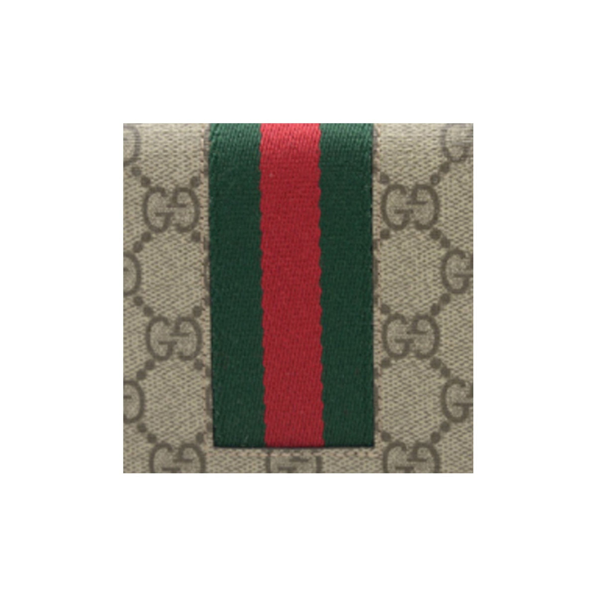 GUCCI Monogram Canvas and Leather Long Zip Wallet in Light Brown