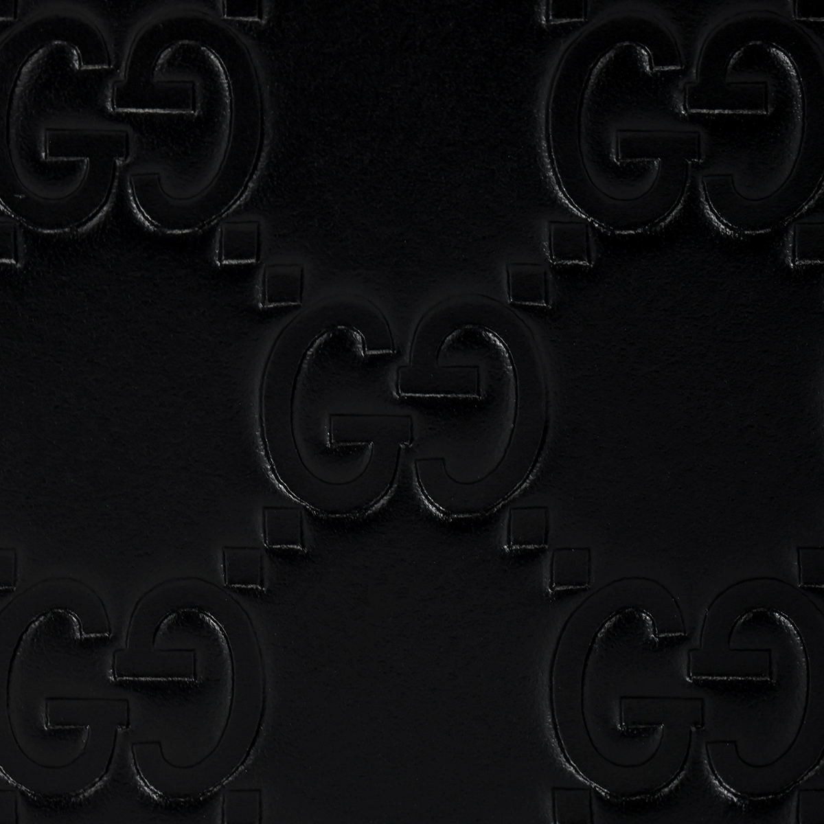 GUCCI Monogram Embossed Leather Long Zip Clutch Wallet in Black - 307987