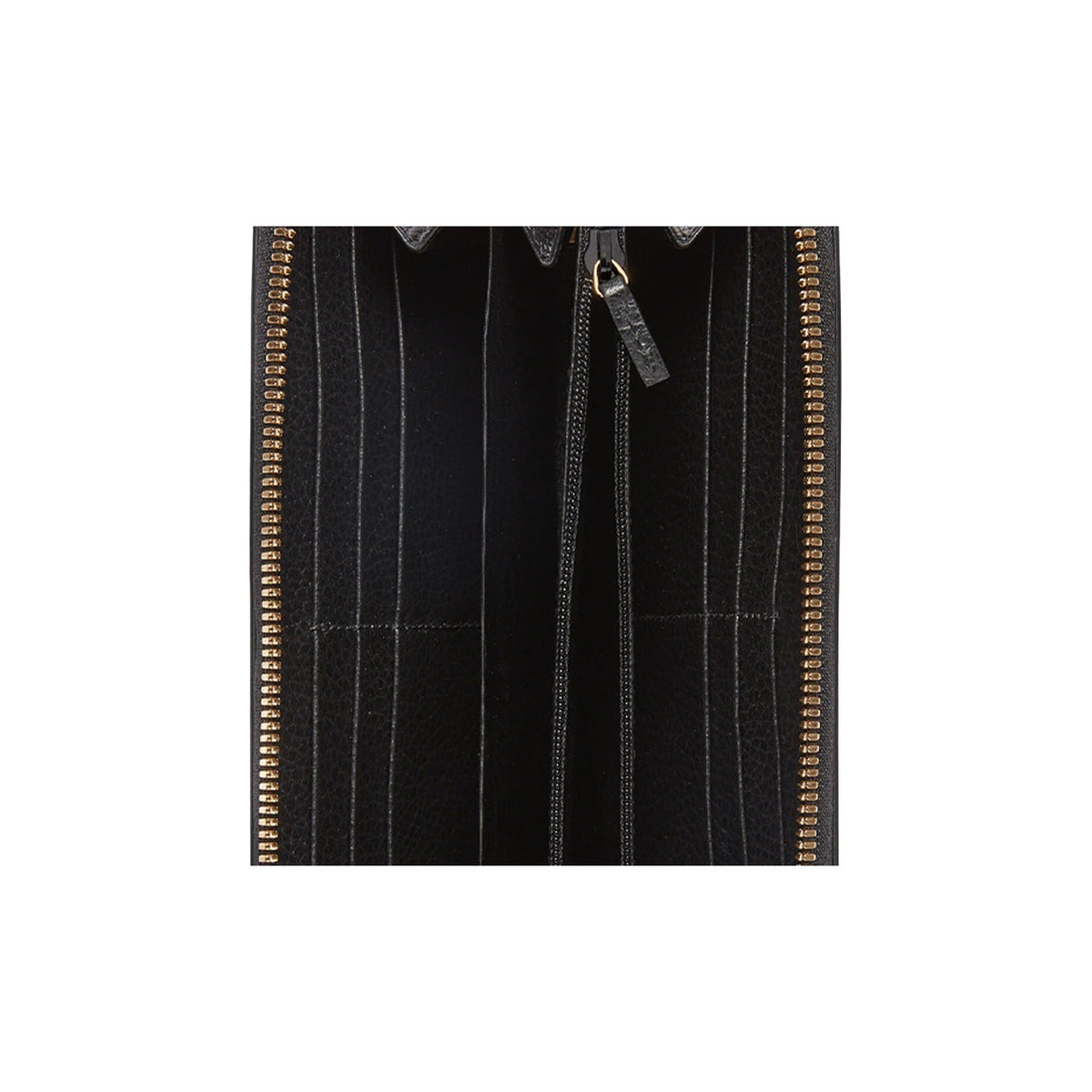 GUCCI Marmont Canvas and Leather Long Zip Wallet in Ebony and Black - 456117
