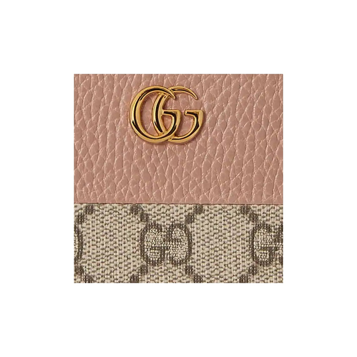 GUCCI GG Marmont Supreme Canvas Long Zip-Around Wallet in Beige and Ebony - 456117