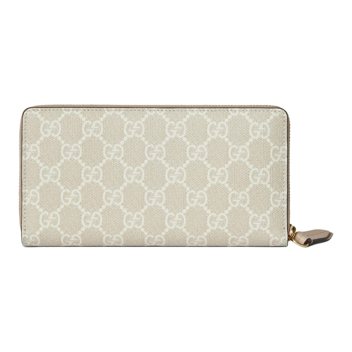 GUCCI GG Marmont Double G Leather Long Wallet in Off-White - 456117