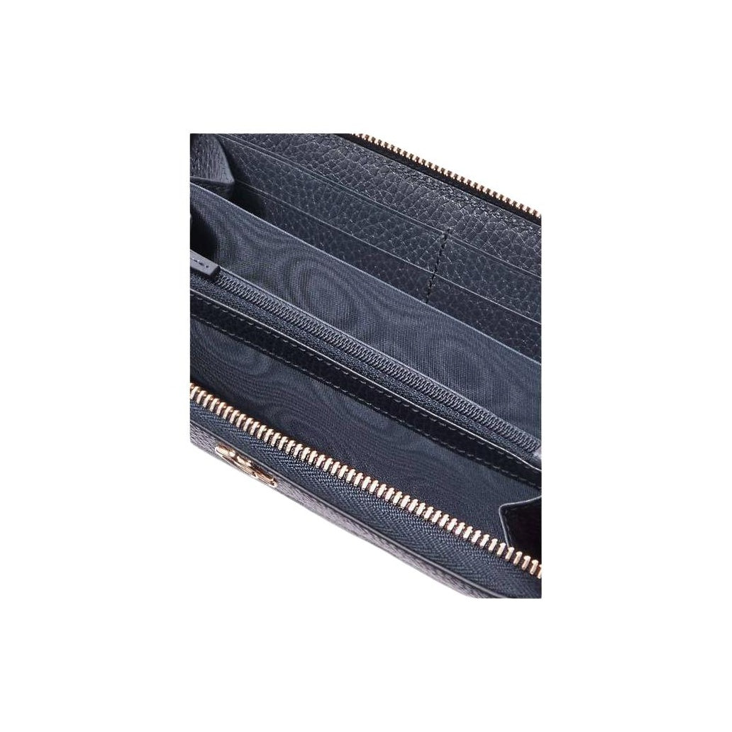 GUCCI GG Marmont Double G Canvas and Leather Long Zip Wallet in Beige and Blue - 456117